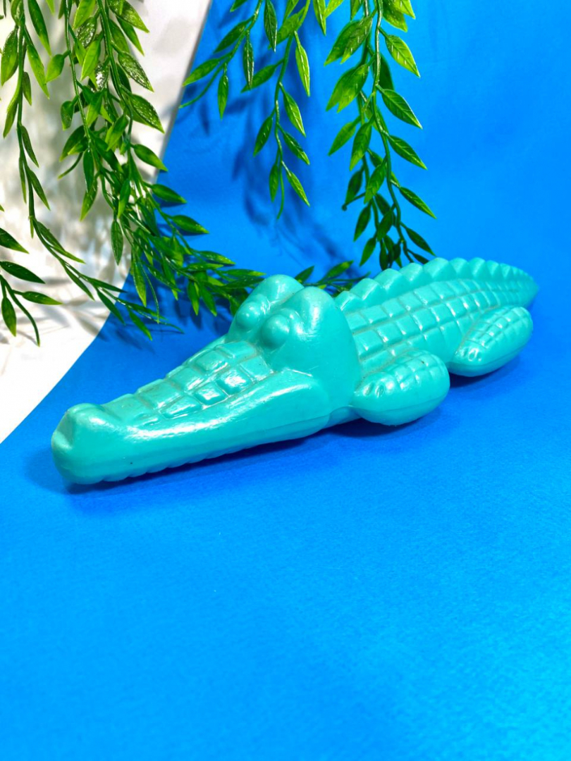 Детская игрушка "Крокодил". Твердый пластмасс. Винтаж, СССР. Картинка 1